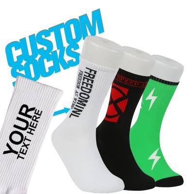 China QUICK DRY Made Your Own Custom Crew Socks Custom Logo Mens Socks Custom Design Cotton Crew Socks For Men for sale