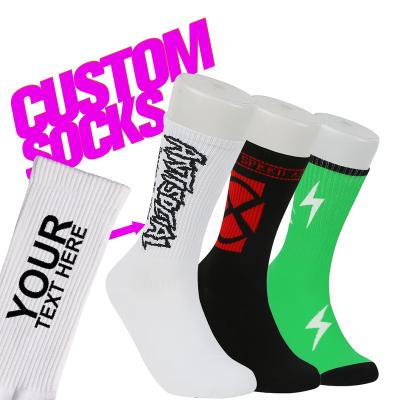 China QUICK DRY Design Your Own Logo Crew Socks Customized Mens Cotton Socks Custom Logo Socks For Men for sale