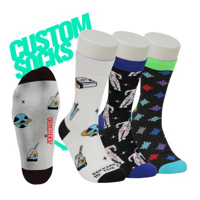 China Jacquard QUICK DRY custom funny pattern sock socks design unisex happy socks custom made no logo minimum for sale