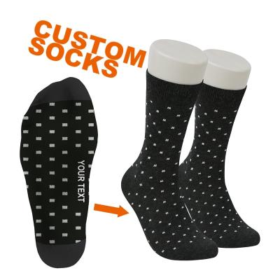 China (YS) QUICK DRY custom woven socks custom sock no min order custom logo men's polka dot socks for sale