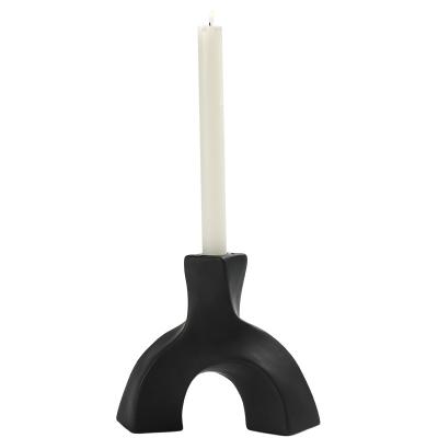 China Hot Sale Modern Nordic Ceramic Candlestick Stand Decoration Candle Holder Style Ceramic Candle Holders for sale