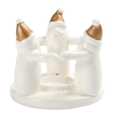 China Modern Luxury Pricecolorful Discount Candle Jar Ceramic Crown Candle Holder for sale