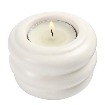 China Factory direct sales modern white ceramic luxury candle holder ceramic candle holder for sale