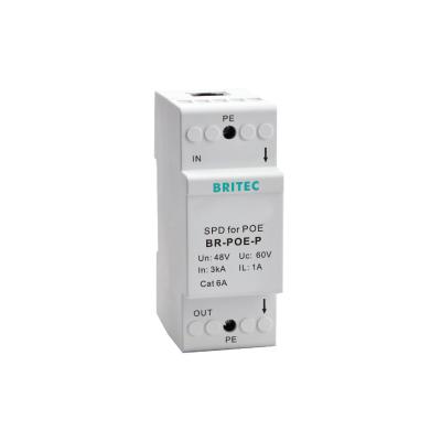 Chine Parafoudre de données de POE de protecteur de montée subite de réseau Ethernet de l'Ethernet 48V RJ45 POE de BR-POE-P à vendre