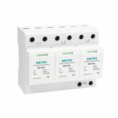 China BR-200 3P BRITEC Type 2 Surge Protector Device TUV type 2 surge protection device for sale