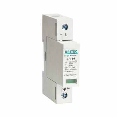 Chine BR385-60 1P SPD de classe II 60kA type 2 Dispositif de protection contre les surtensions à vendre