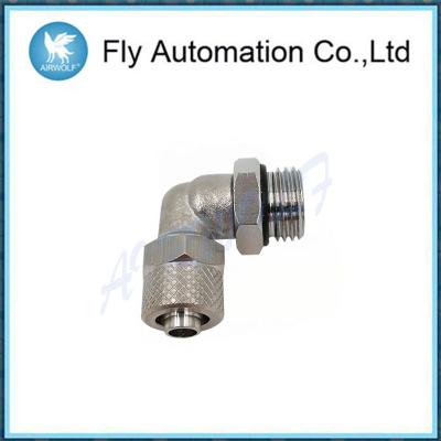 China Swivel Silvery Pneumatic Connectors Fittings Male Elbow Sprint 1541 Series for sale