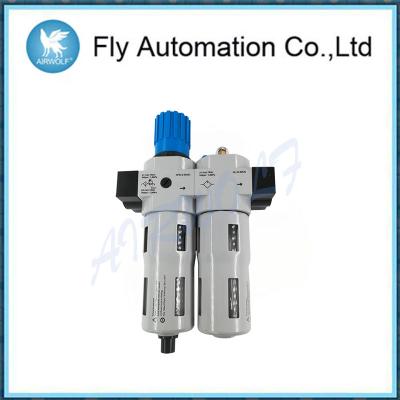 China Air Control Air Pneumatic Regulator , White Drain Type Pneumatic Air Preparation for sale