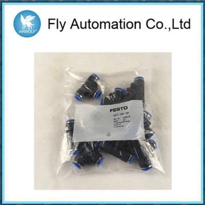 China Black Festo T Connector Plastic Weld Spatter Resistant Pneumatic Fittings QST-V0-10 160535 Series for sale