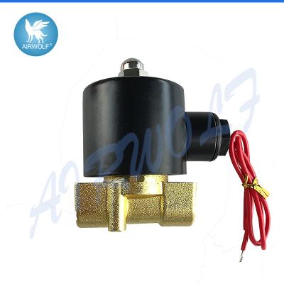 China 2W040-10 latón actuado directo de la manera de la válvula electromagnética 2 3/8 pulgada AC220V DC24V en venta