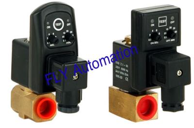 China 24 VAC/VDC DIN 43650A ISO 440/6952 drenar temporizador de válvula neumática válvulas solenoide en venta