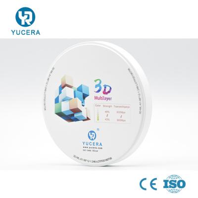 China el disco dental de múltiples capas de la circona 3D bloquea para el laboratorio y el hospital dentales en venta