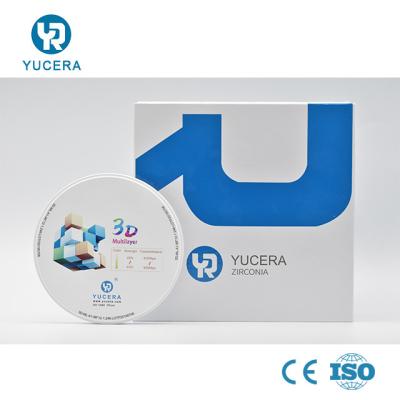 China bloque dental de múltiples capas de la circona de 3D A1 D4 Coolr para el laboratorio dental en venta