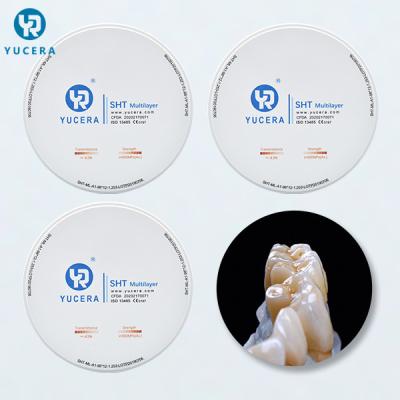 China 1500 ℃ Multilayer Ultra Translucent Zirconia Blocks for sale