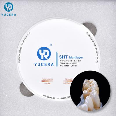 China Multilayer SHT High Translucency Zirconia Dental Material for sale