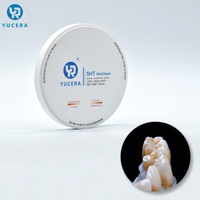 China Bloco Multilayer dental da zircônia de Yucera 900MPA SHT à venda