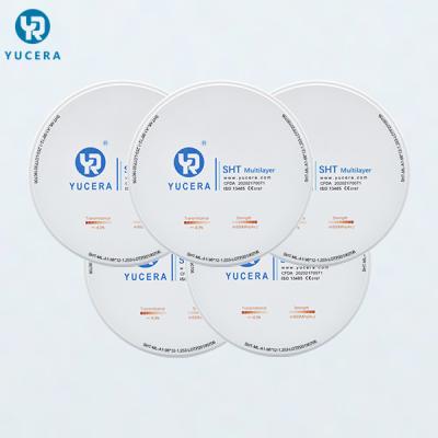 China 1250HV 600Mpa 49% Transmittance Multilayer Zirconia Disc for sale