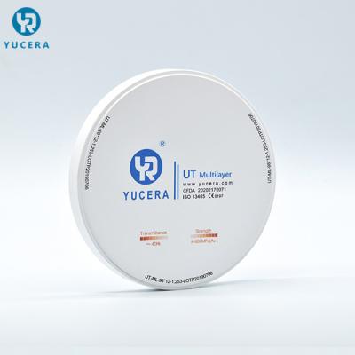 China 1450℃ 98mm UT 1250HV Dental Zirconia Blank for sale