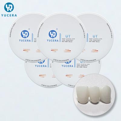 China 800 MPa 49% Translucent 1350HV Dental Zirconia Blank for sale