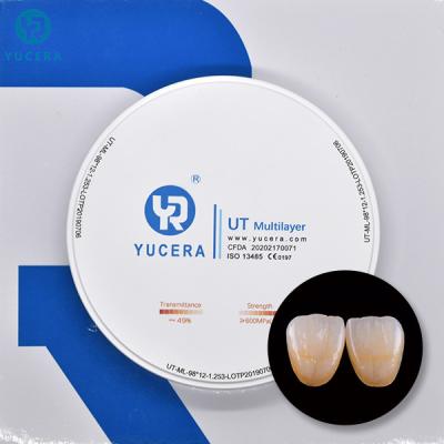 China 98 Translucent CAD Dental Zirconia Blocks Multi Layer Milling Zirconium for sale