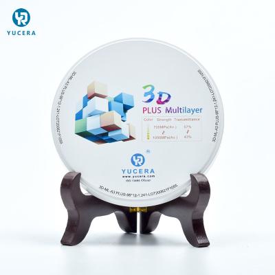 China Preshaded 3D más sistema abierto dental de múltiples capas del disco D98 de la circona en venta