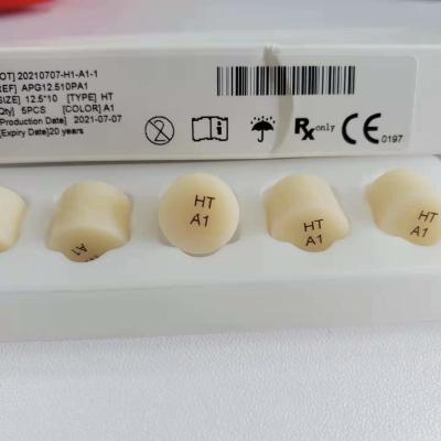 China 2.48g/cm3 Translucent Zirconia Blocks 10 Pieces HT LT Disilicato Press Ingots for sale