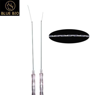 China Molding Plla Thread korea Sterile face lifting Blunt W Type Cannula Whale Tooth for sale