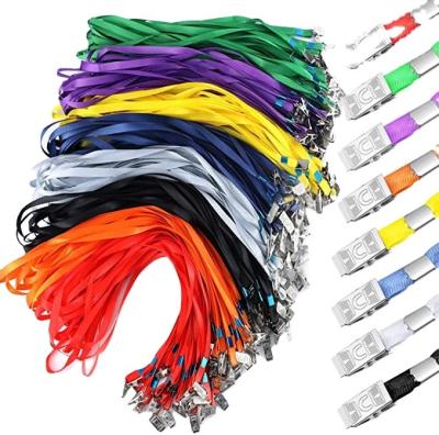 China Polyester Camera Neck Cheap Custom Blank Lanyard Breakaway Multi Id Card Ribbon Holder With Lanyard Strap for sale