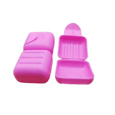 China Design Style Plastic Soap Savers Case Container with Soap Box Holder for Portable Soap Dish with Lid for sale