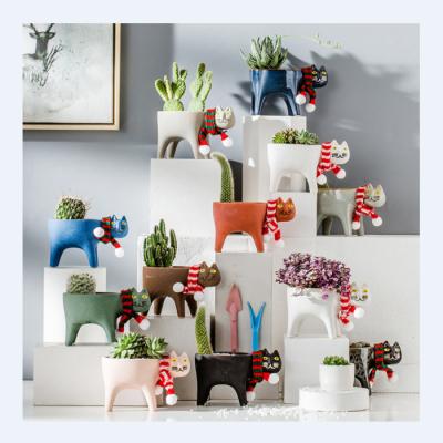 China Modern cute animal flower pots and planters ceramic pot for flower flower ceram pot for sale