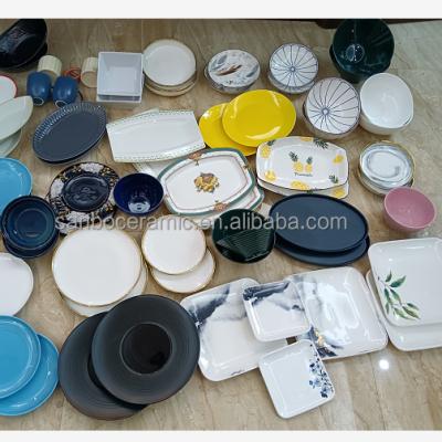 China The viable wholesale cheap ceramic dish and the new beautiful hot plate kitchen dish on sale in tons for sale