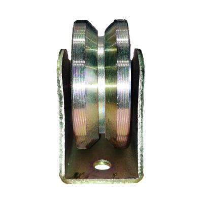 China Low Noise 48*22mm 2.5 Inch V Groove Stainless Steel Sliding Door Caster Roller Wheel for sale