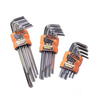 China Multi Functional Allen Key Set 9 Pcs In 1 Chrome Plated Hex Key Allen Wrench Rust-Resistant Long Lifespan for sale