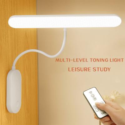 China Modern Eye Protection Remote Control Wall Pasted Desk Lamp Bedroom Bedside Lamp for College Student Dorm Study for sale