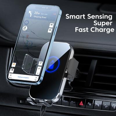 China Genuine Infrared Mobile Phone Car Holder Mobile Phone Induction Wireless Charger for sale