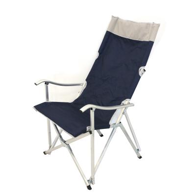 China Portable Aluminum Tube 600D Oxford Fabric Portable Polyester Fabric High Back Folding Camping Chair for sale