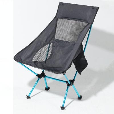 China Outdoor Metal Collapsible Picnic Chair Folding Camping Chair Steel Back High Light Weight for sale