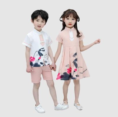 China Hanfu Bangladesh school uniform kindergarten students western style clothing of school children in summer for sale