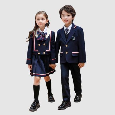 China Custom Korean Boys and Girls School Autumn and Winter Formal Suit High School and Primary School Uniforms for sale