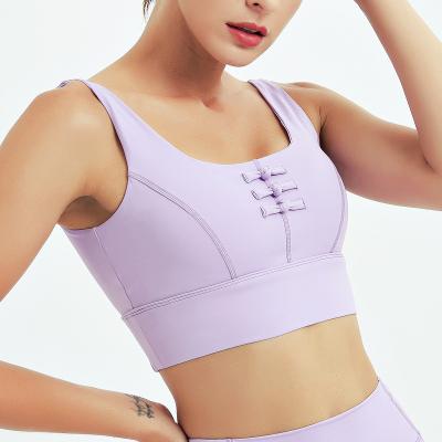 China Breathable Compression High Impact Comfortable Seamless Sports Womens Running Bra for sale