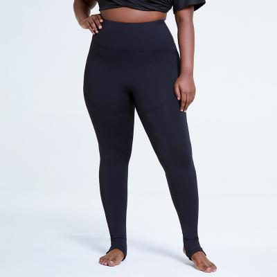 China OEM Black Women's High Waist Yoga Pants Active Wear Breathable Supplier Plus Size Leggings For Fat Women Plus Size Legging Set for sale