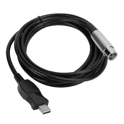 China High Flexible XLR 3P Female to Male Cord Adapter USB Cable Recorder Microphone Link Voice XLR to USB Cable for sale