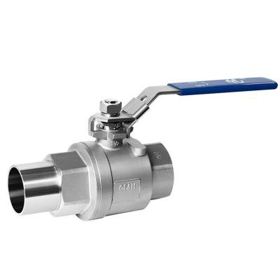 China Best Selling METECH Stainless Steel Butt Welding Two Piece Ball Valve With Extended End for sale