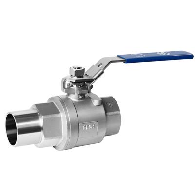 China 2022 WHEEL New Arrival Stainless Steel Butt Welding Two Piece Ball Valve With One End Lengthened for sale