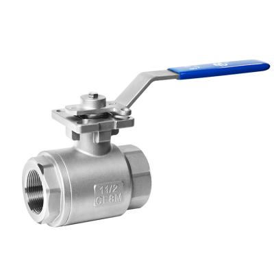 China METECH Manufacturer High Price Two Piece Deck Thread High Pressure Ball Valve for sale