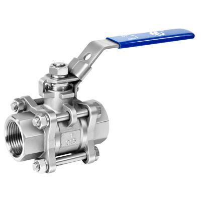 China METHOD Wholesale German Standard Three Piece Diameter Full Threaded / Socket Weld Ball Valve / Butt Weld for sale