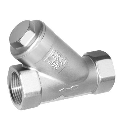 China METEC CF8 the most popular high quality stainless steel Y type check valve with hard seal for sale