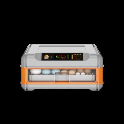 China Farms 2022 Custom Design 64 Pcs Automatic Limit Switch Hatching Machine Blue Orange Egg Incubators for sale