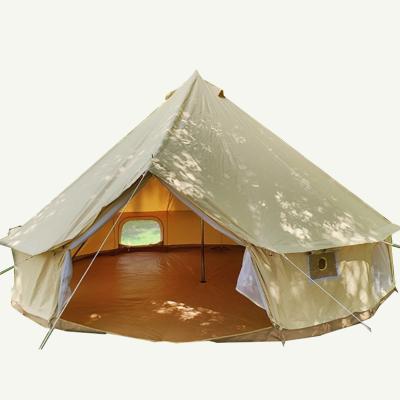 China Outdoor cotton 5m bell tent yurt tent yurt outdoor tent waterproof extended person camping 8 person hiking traveling tent for sale