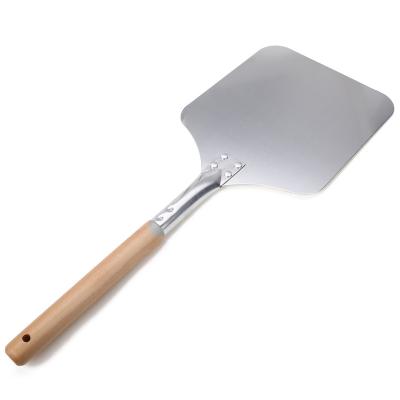 China 58cm Viable Wooden and Aluminum Shovel Skin Pizza Lifter Pizza Cutter Turner For Kitchen Baking Tools for sale